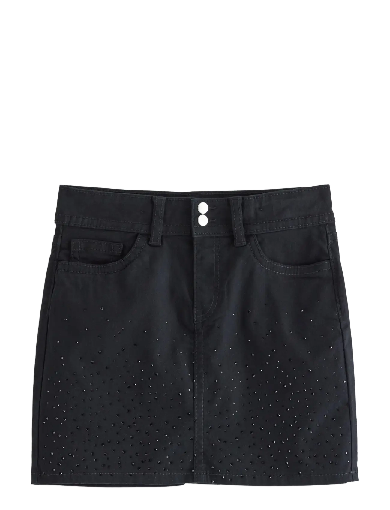 Lindex Mini skirt with rhinestones - Nach Größe einkaufen - BLACK / black