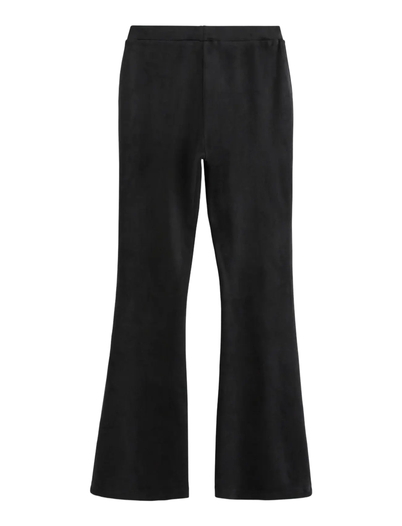 Lindex - Flared trousers in velour - black - 2