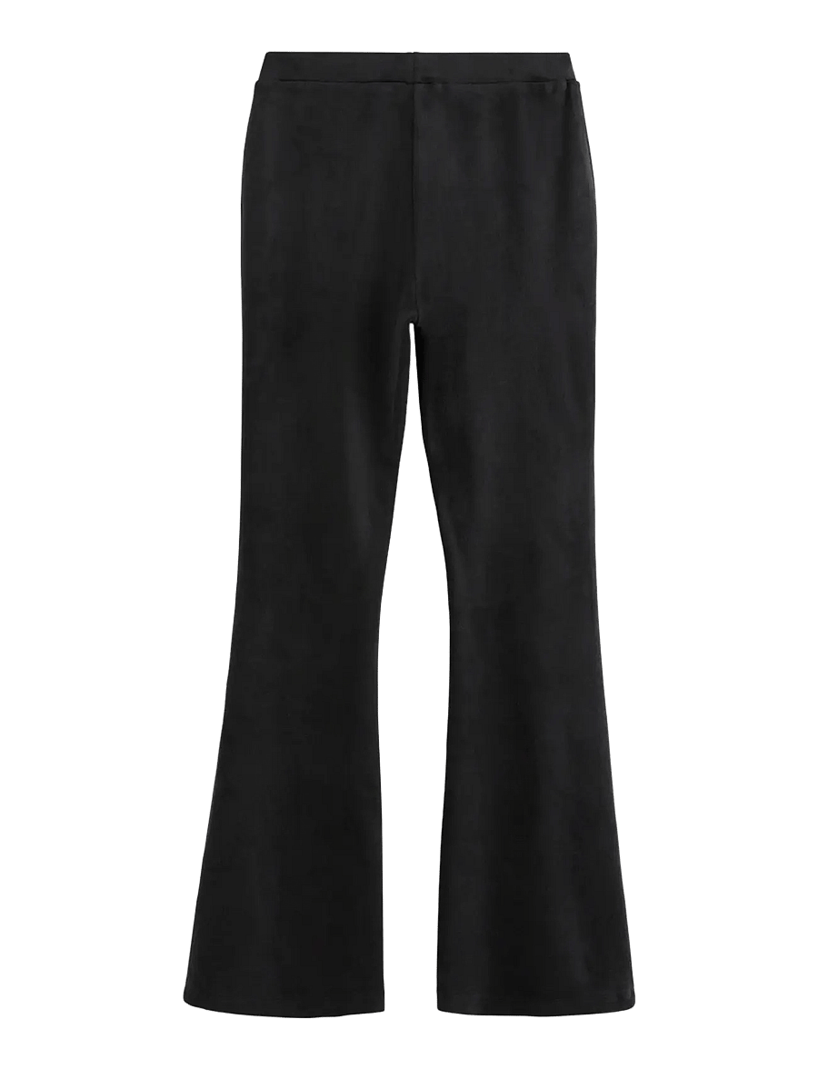 Lindex - Flared trousers in velour - byxor - black - 2