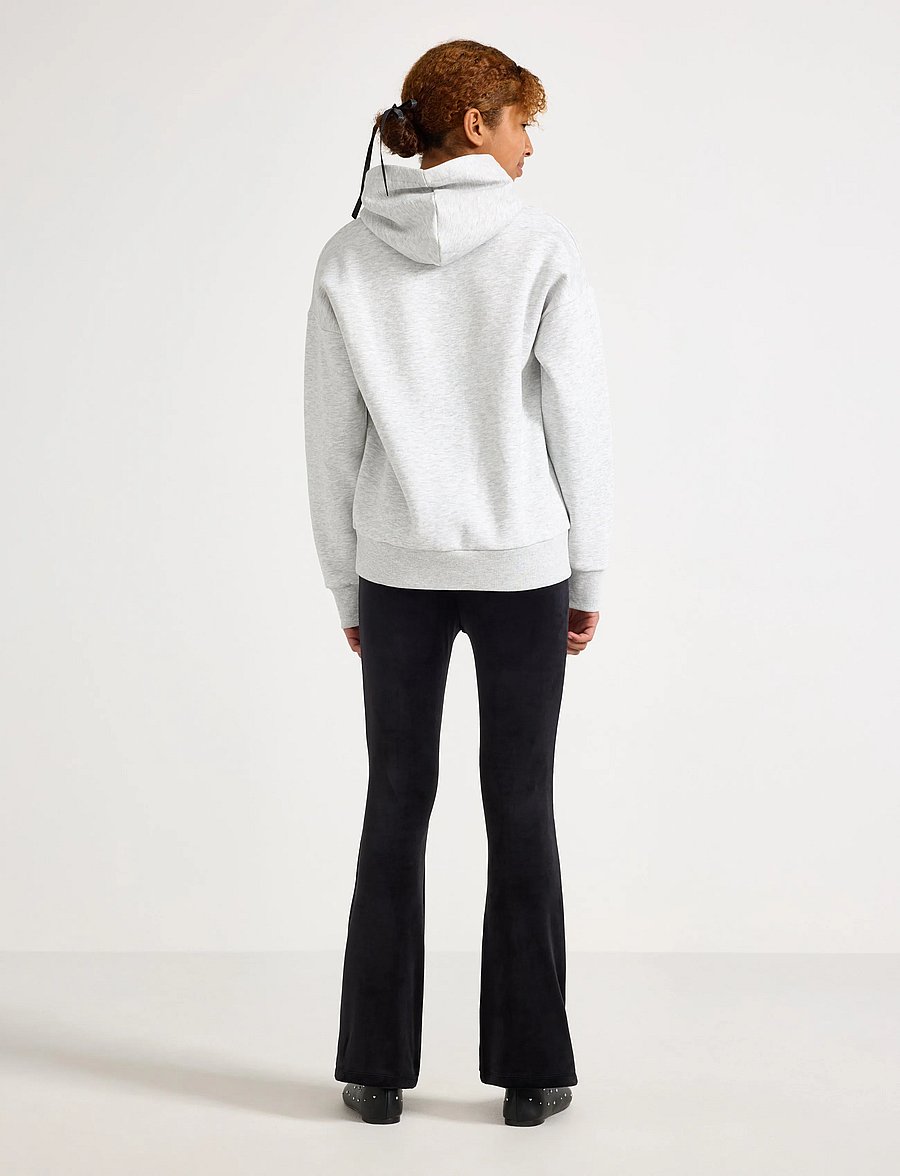 Lindex - Flared trousers in velour - byxor - black - 3