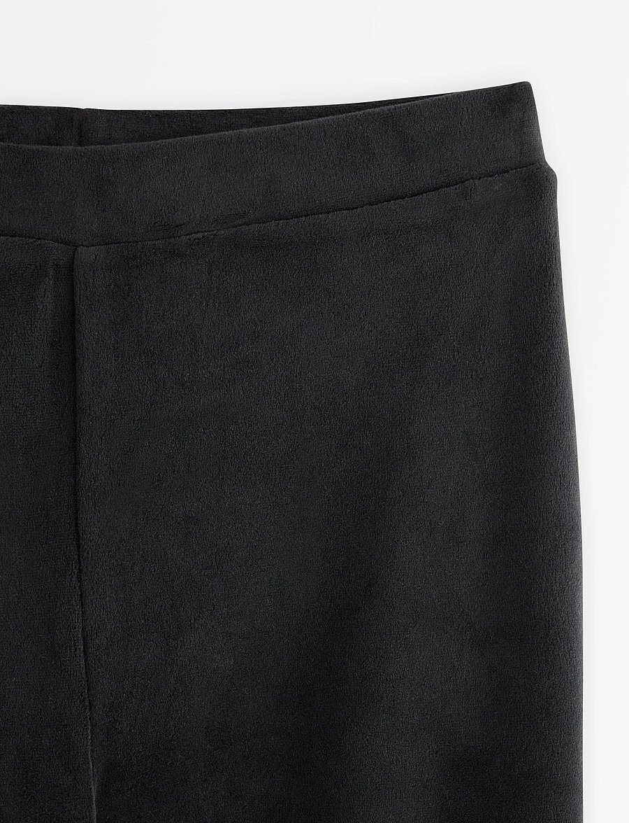 Lindex - Flared trousers in velour - byxor - black - 5