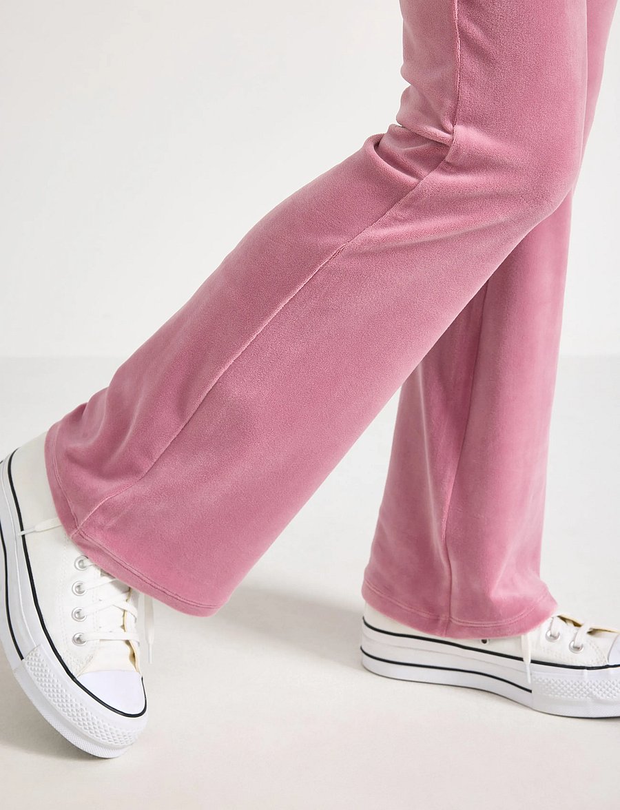 Lindex - Flared trousers in velour - bukser - dusty lilac - 4