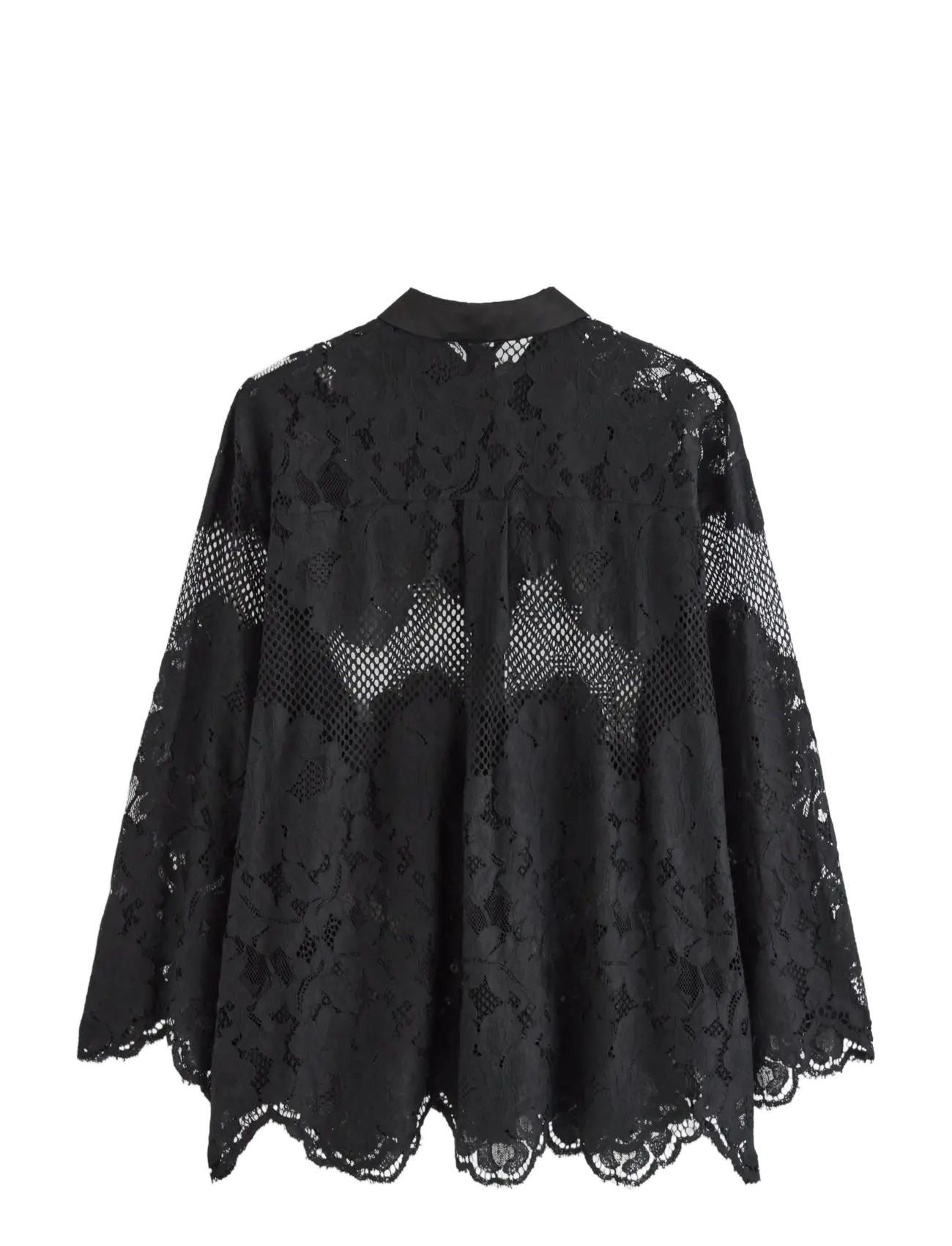 Lindex - Blouse in lace - black - 2
