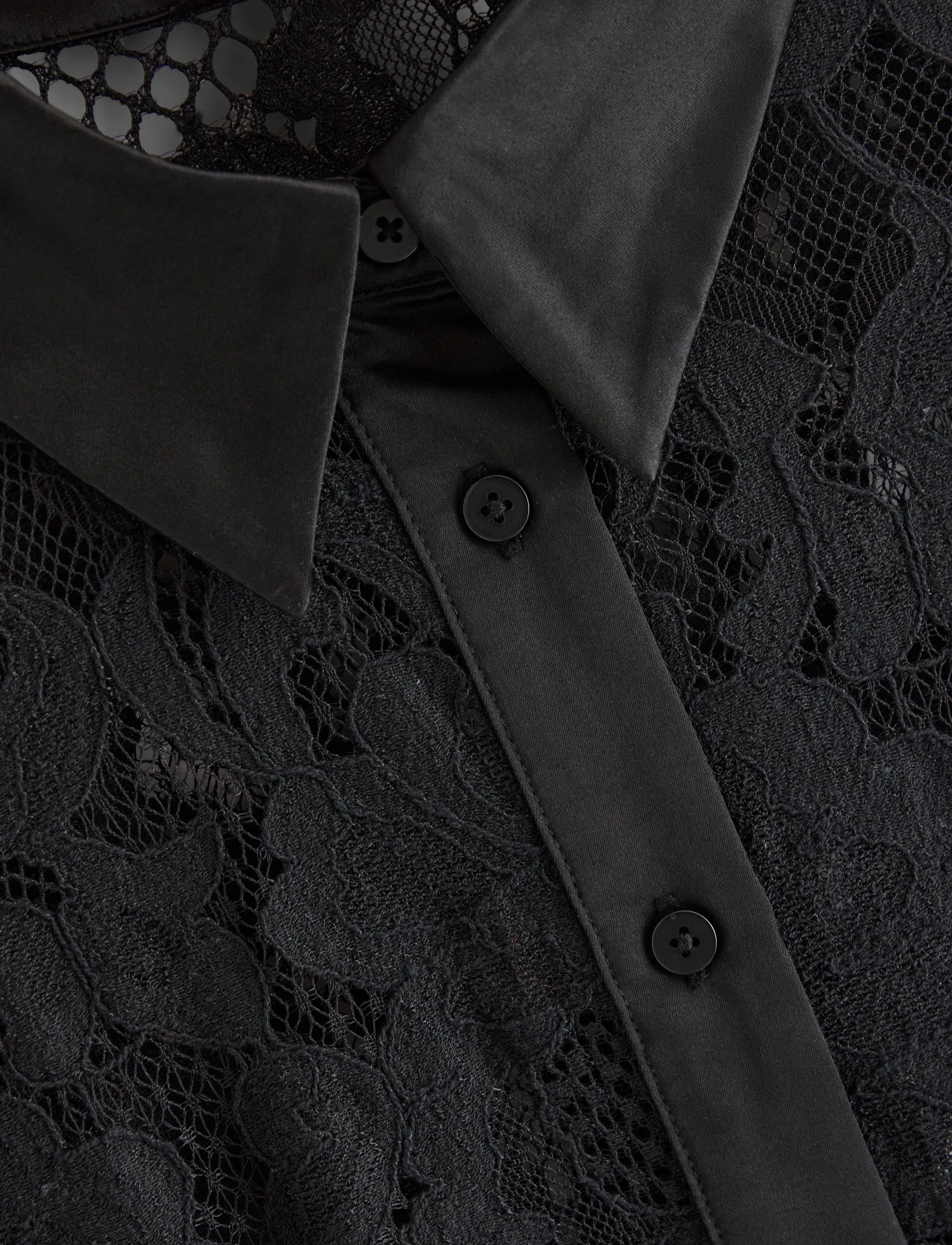 Lindex - Blouse in lace - black - 5