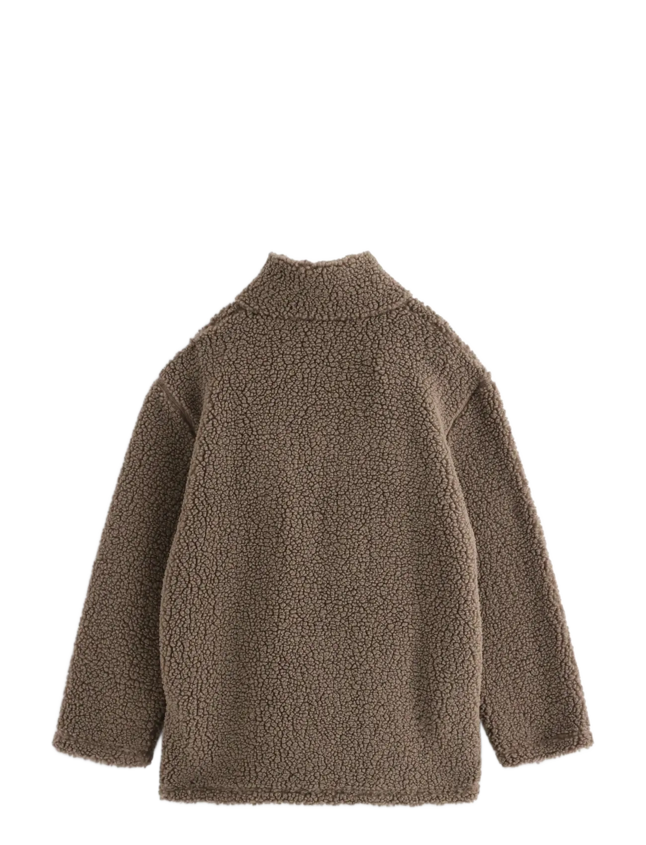 Lindex - MOM teddy jacket with detachable panel - faux fur - light dusty brown - 1