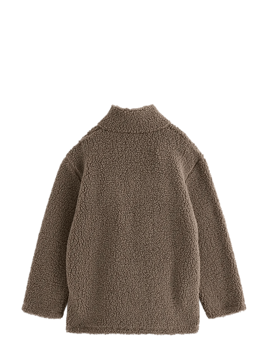 Lindex - MOM teddy jacket with detachable panel - kunstpelz - light dusty brown - 1