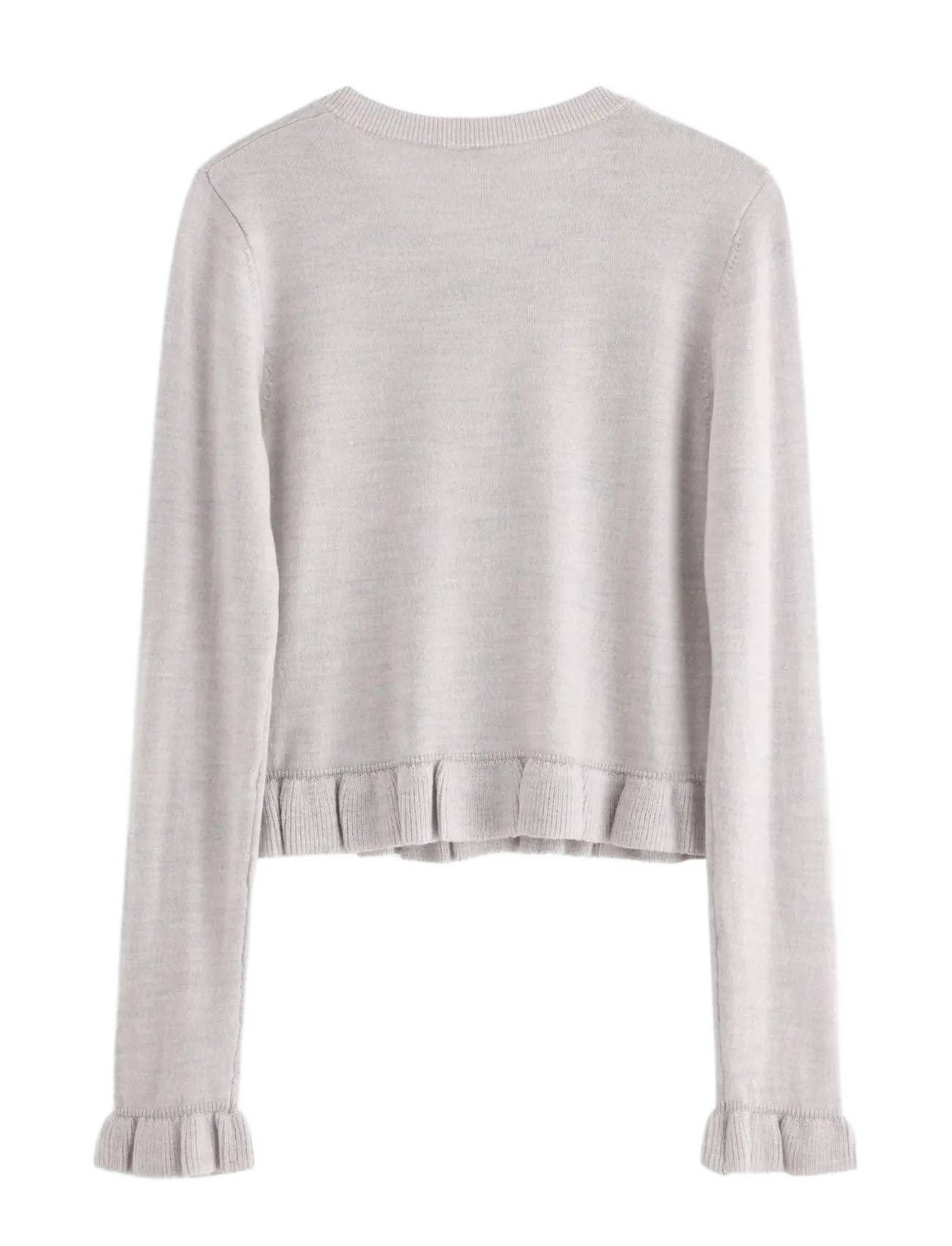 Lindex - Cardigan in merino wool - cardigans - light grey melange - 1