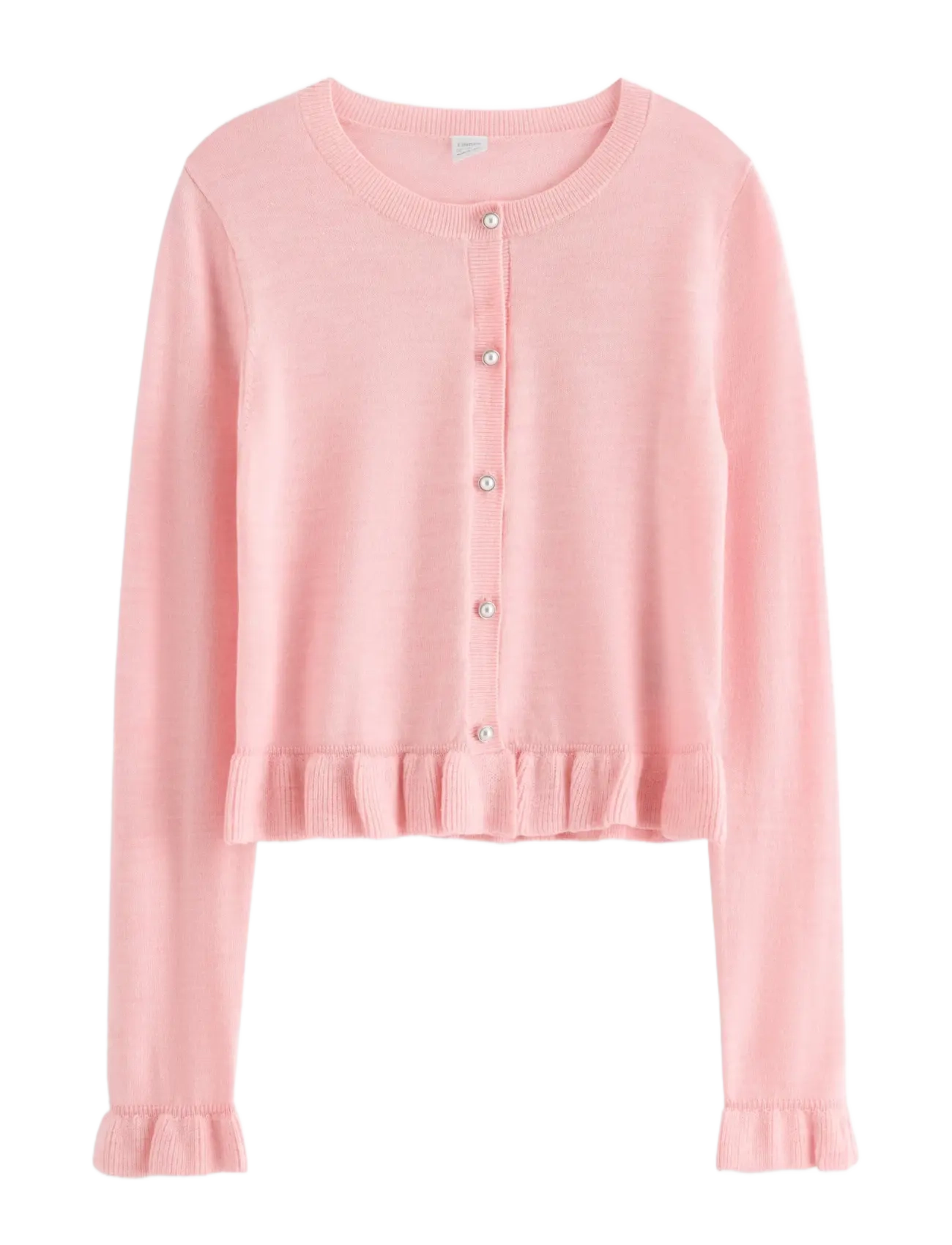 Lindex Cardigan In Merino Wool, 170, Knitwear, Rosa - Cardigans, Kinder