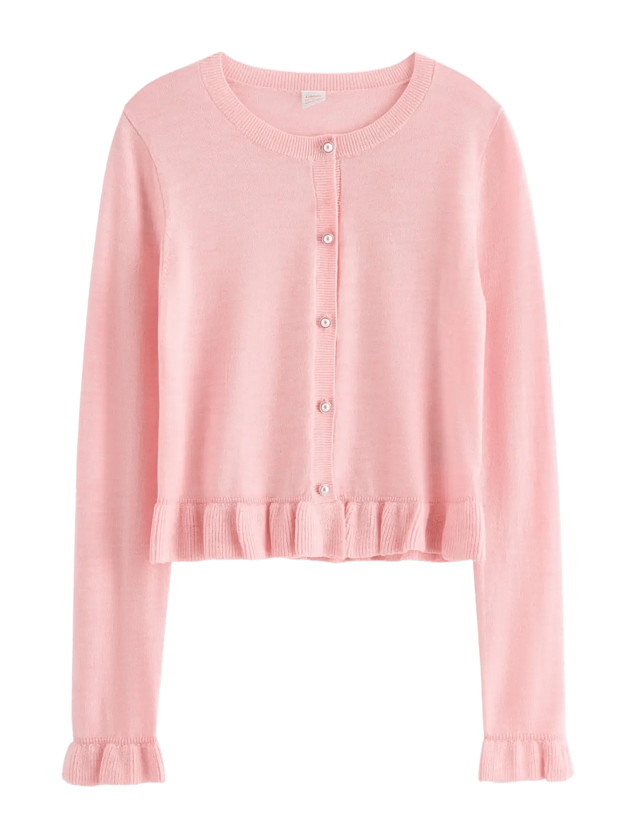 Lindex - Cardigan in merino wool - cardigans - pink - 0