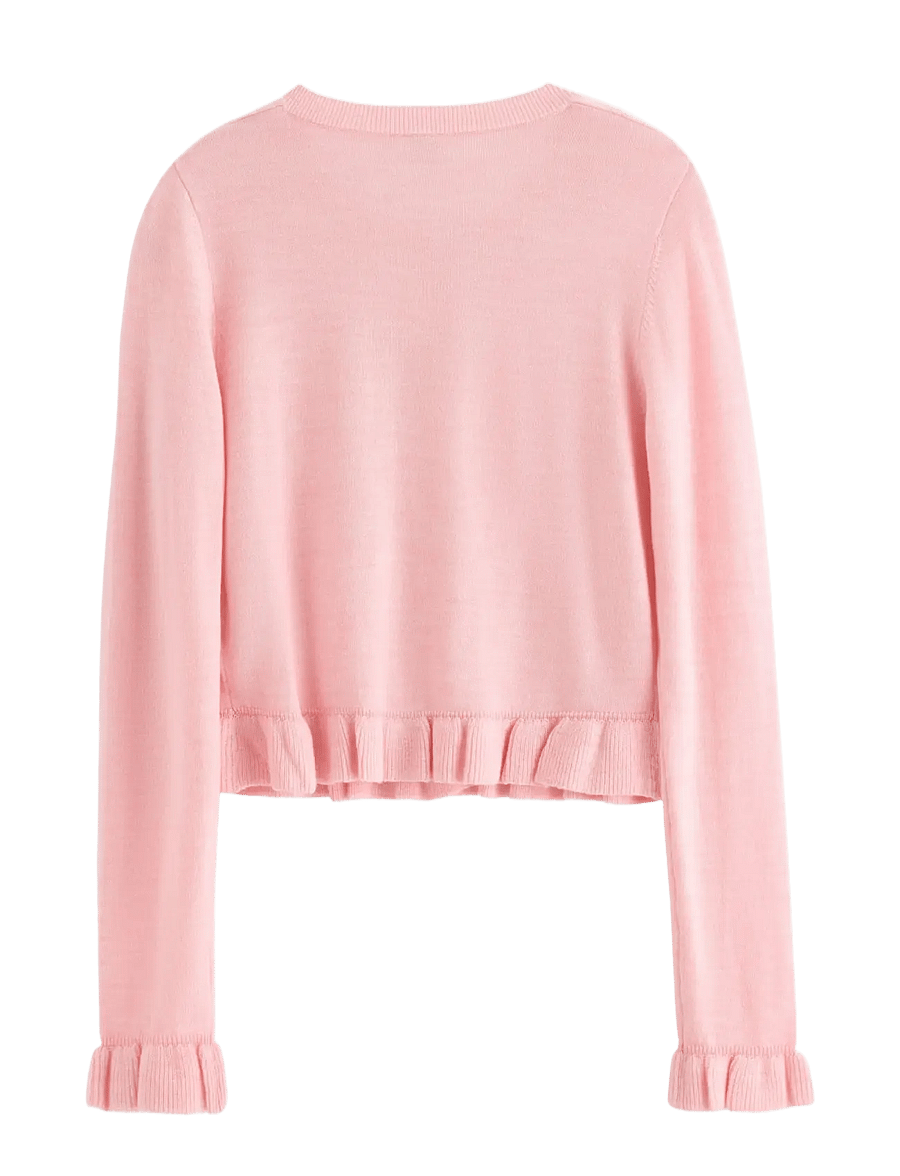 Lindex - Cardigan in merino wool - cardigans - pink - 1