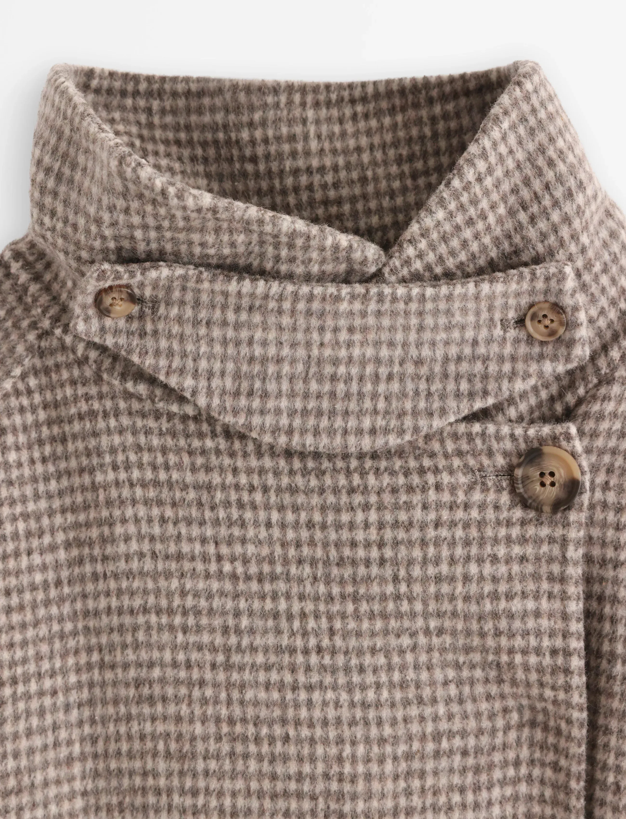 Lindex - Checked coat in wool blend - winterjacken - dark khaki - 5