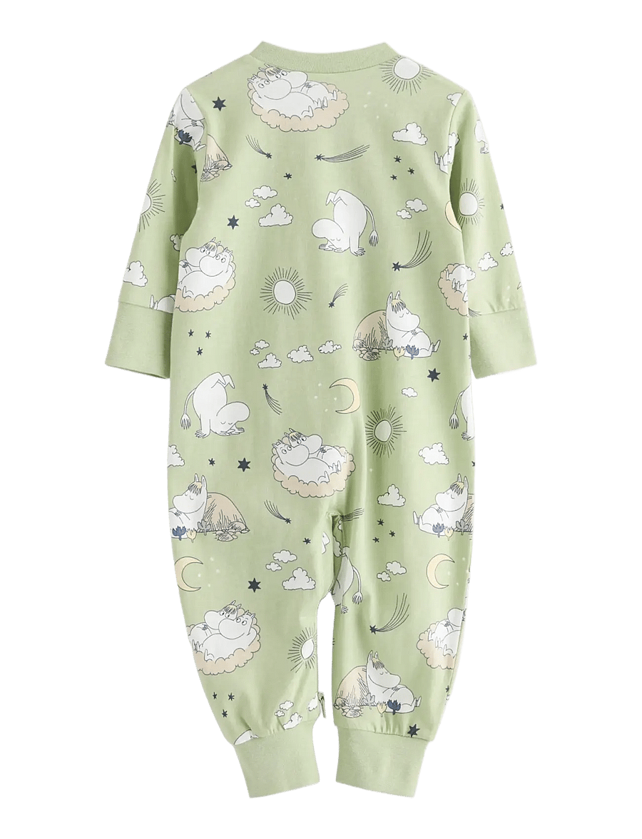 Lindex - Moomin Pyjama onesie - natdragter - light dusty green - 1