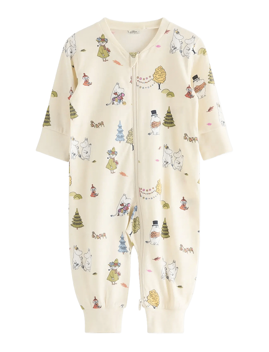 Lindex - Moomin Pyjama onesie - natdragter - white - 0