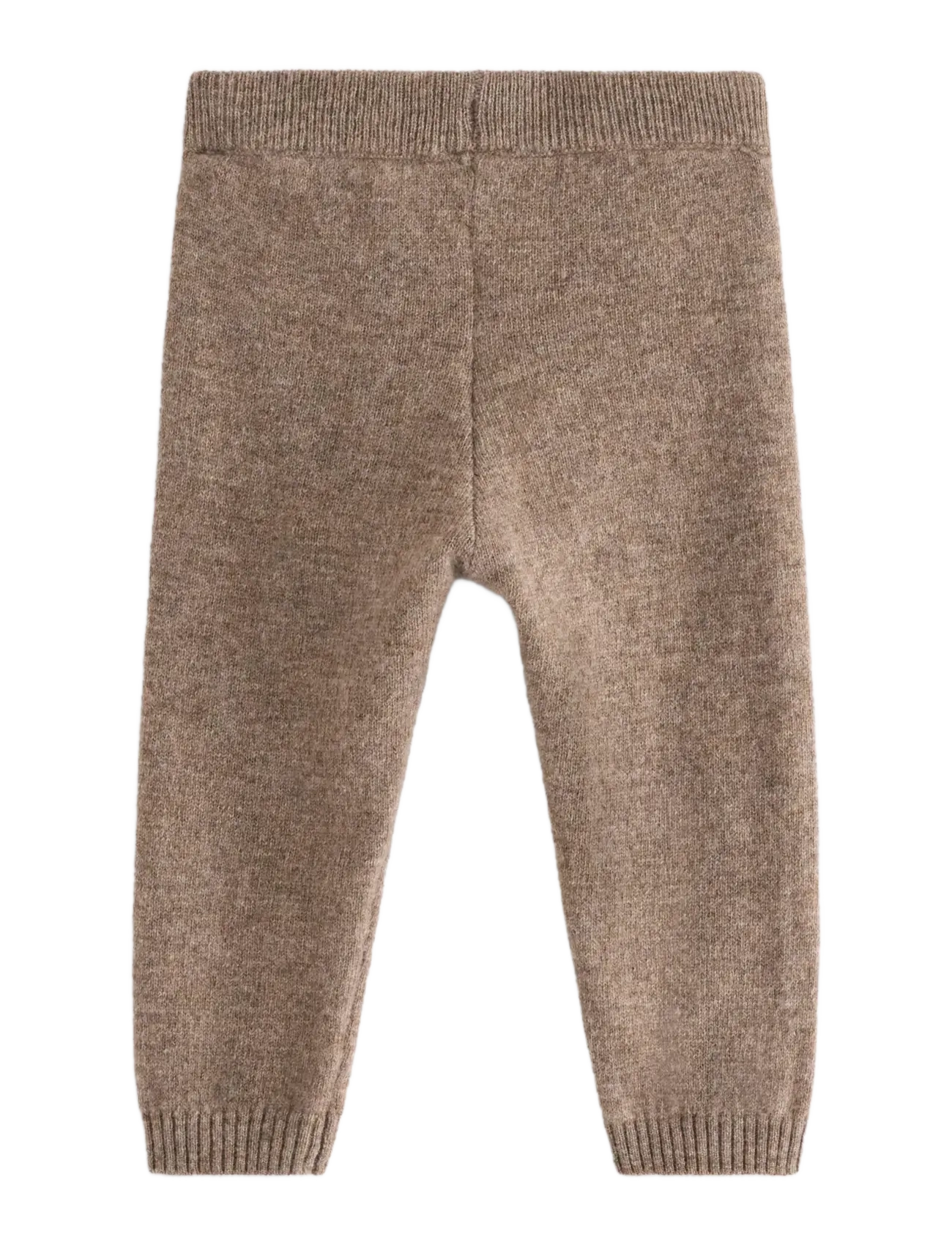 Lindex - Fine-knit leggings in merino wool - retuusid - brown melange - 1