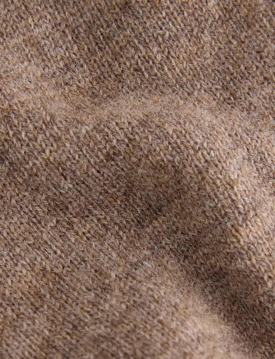 Lindex - Fine-knit leggings in merino wool - retuusid - brown melange - 2