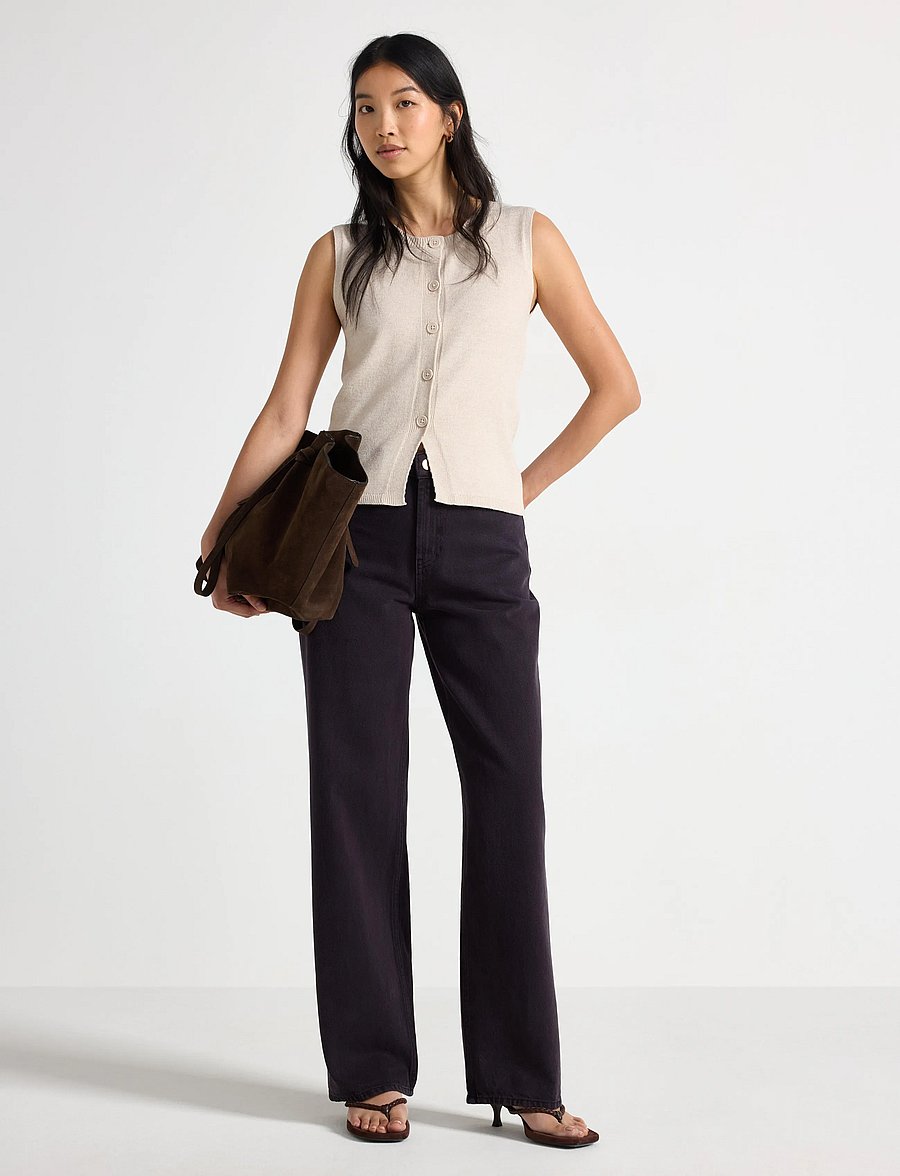 Lindex - STRAIGHT jeans with high waist - straight jeans - lilac - 0