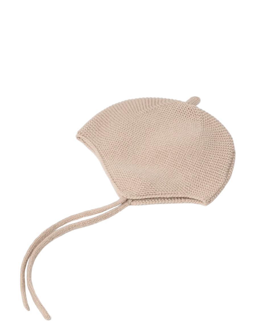 Lindex - Bonnet in merino wool - babyhuer - beige melange - 1