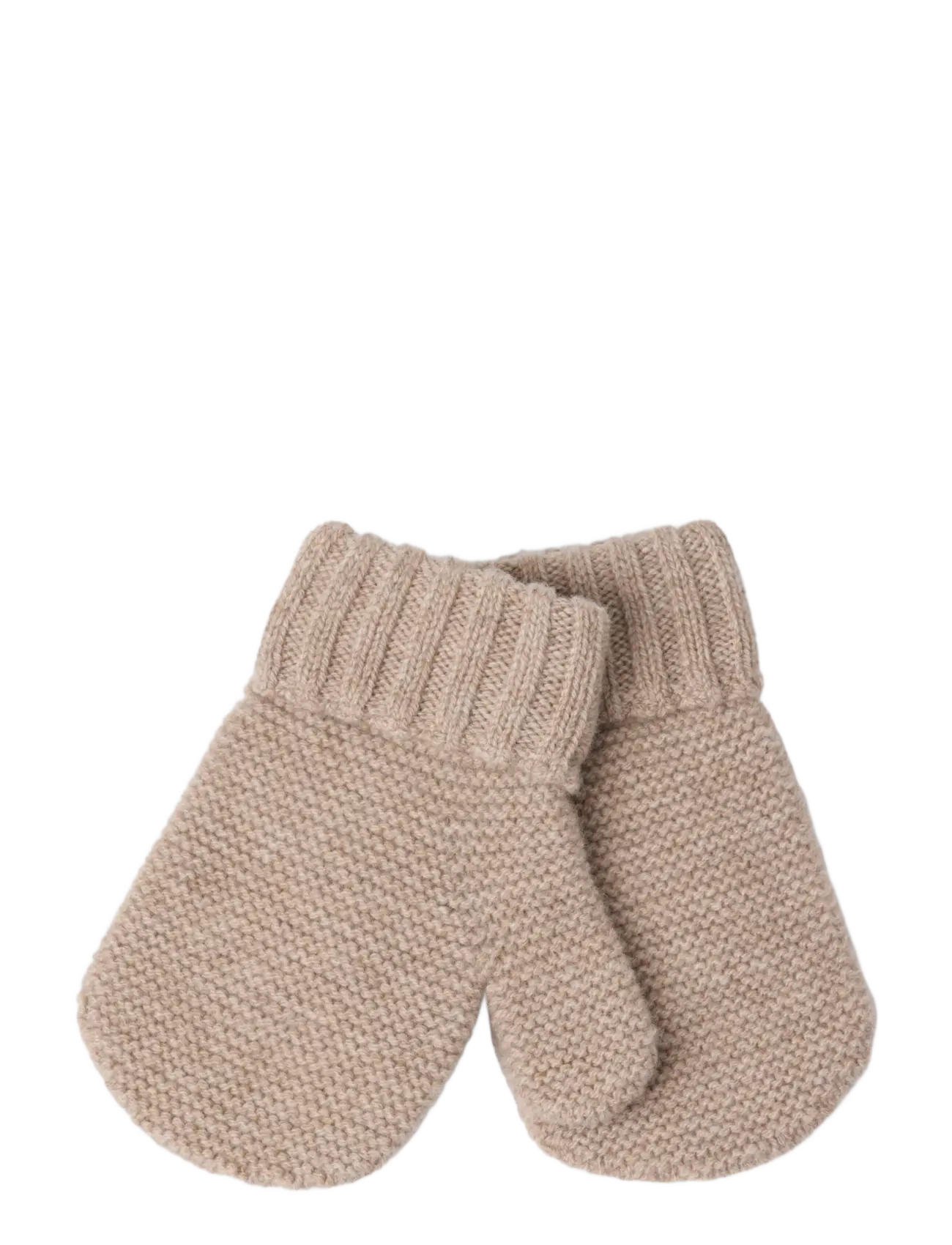 Lindex - Mittens in merino wool - handsker - beige melange - 1