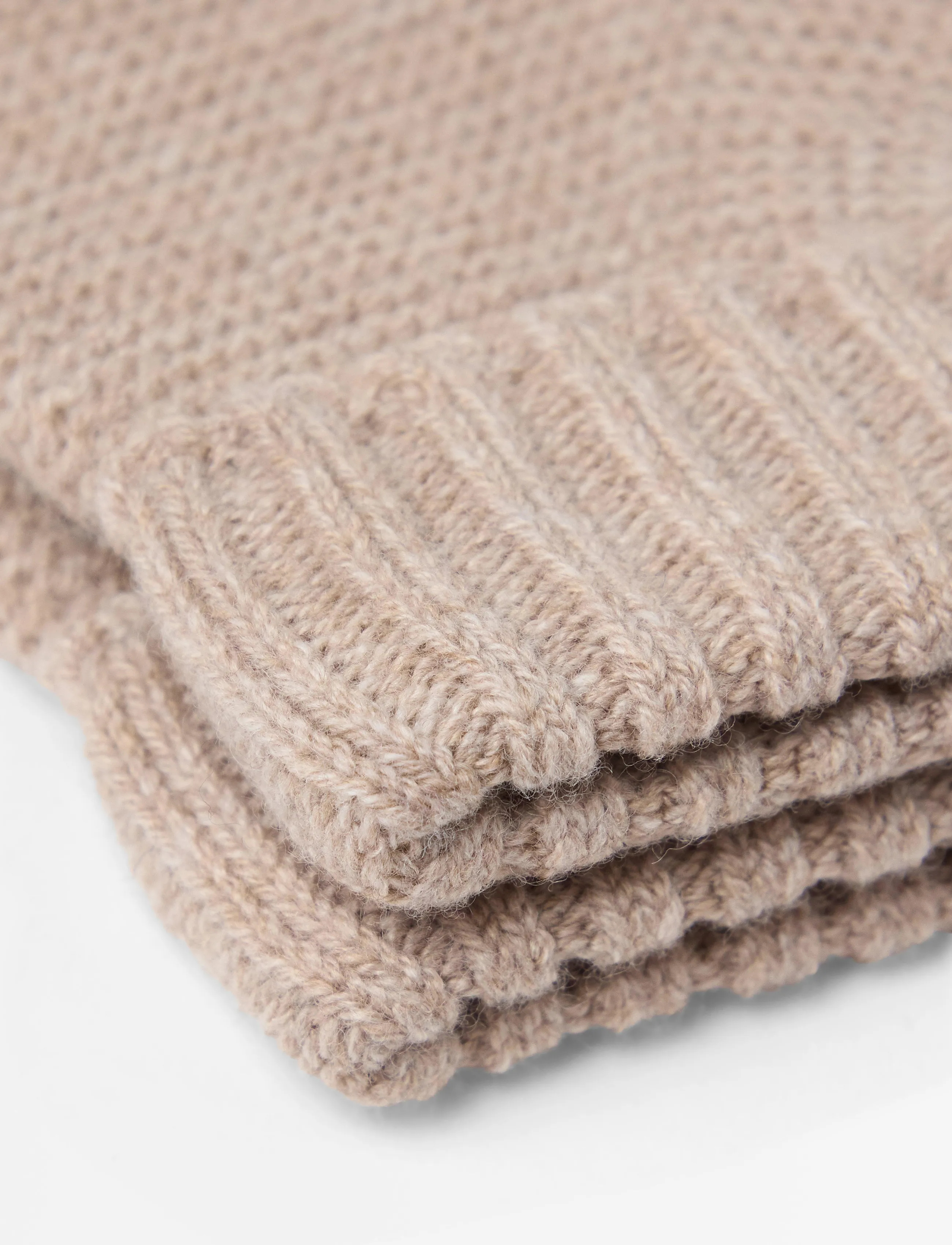 Lindex - Mittens in merino wool - handsker - beige melange - 2