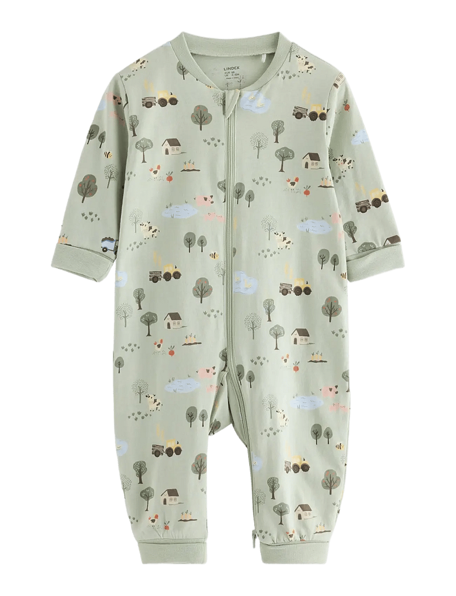 Lindex - Pyjamas - schlafoveralls - dusty green - 0