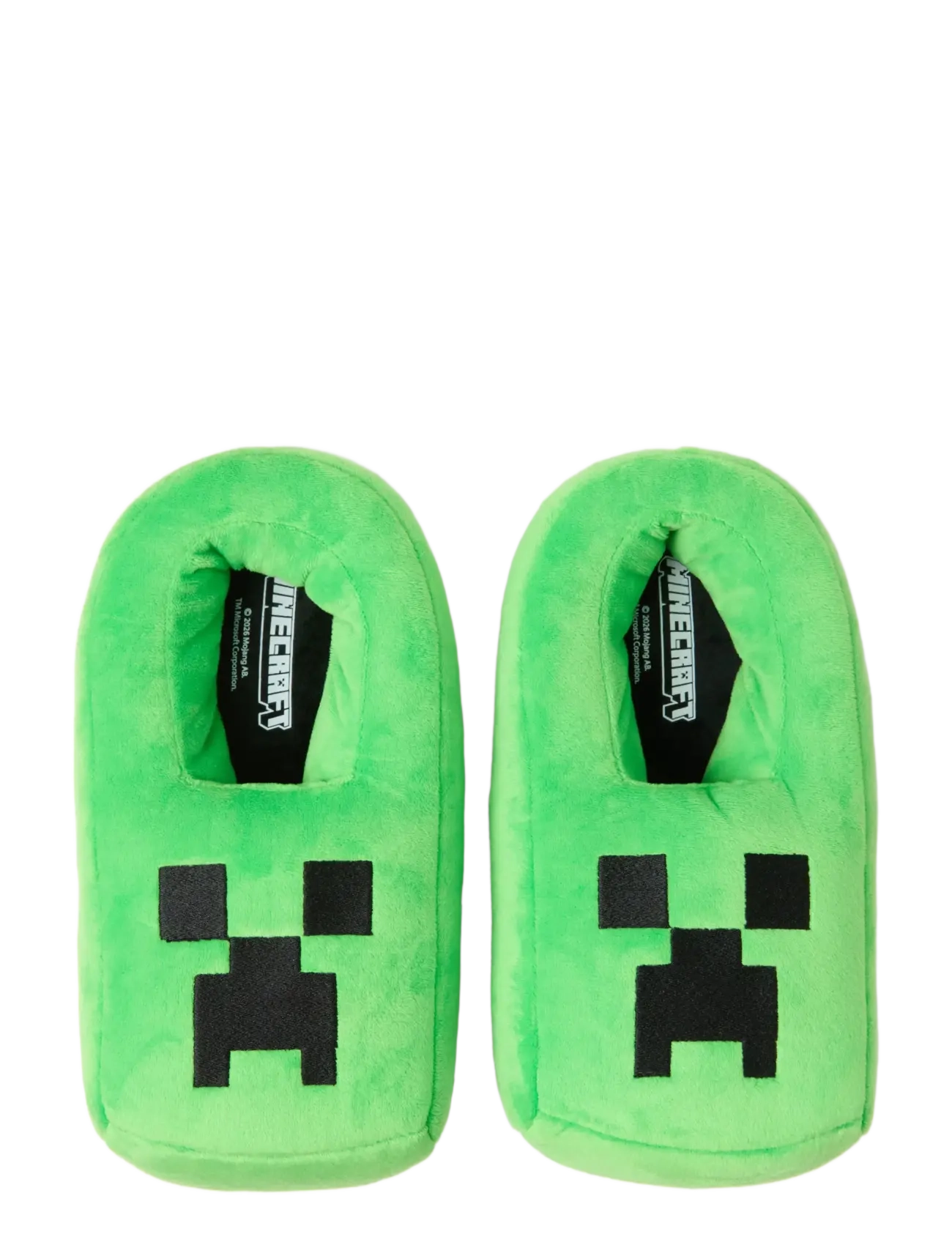 Lindex Minecraft Slippers, Børn, Minecraft Creeper Hjemmesko, Grøn, Str: 31/32