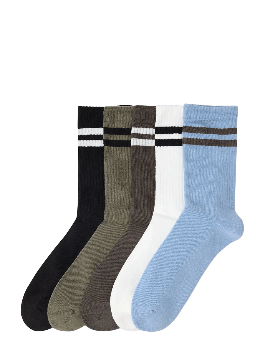 Lindex - 5-pack socks - strümpfe - dark brown - 0