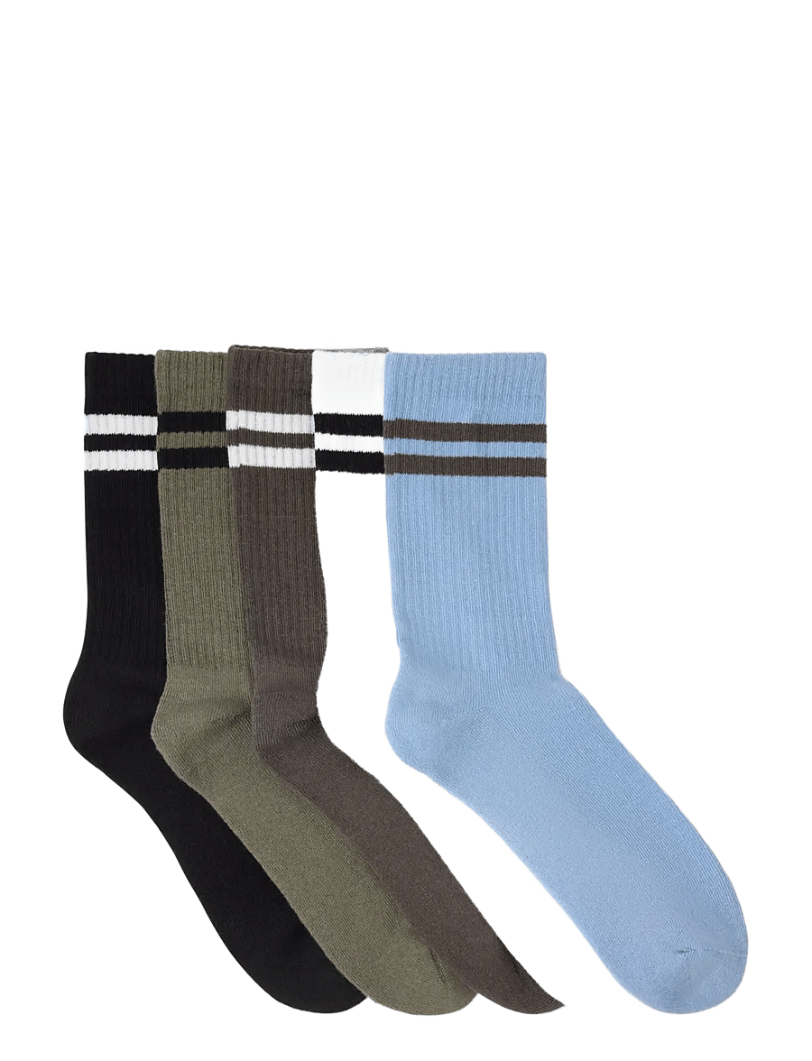 Lindex - 5-pack socks - strümpfe - dark brown - 1
