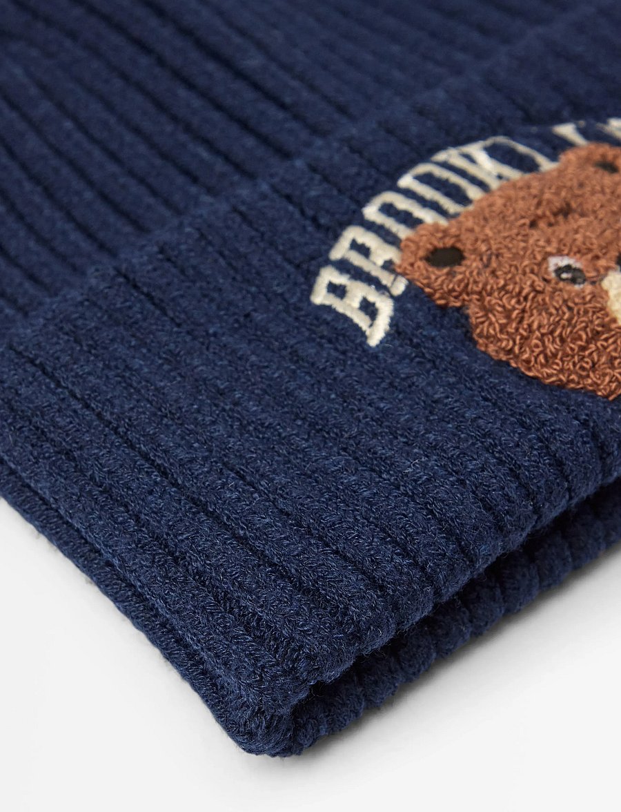 Lindex - Rib-knit beanie - beanies - dark navy - 2