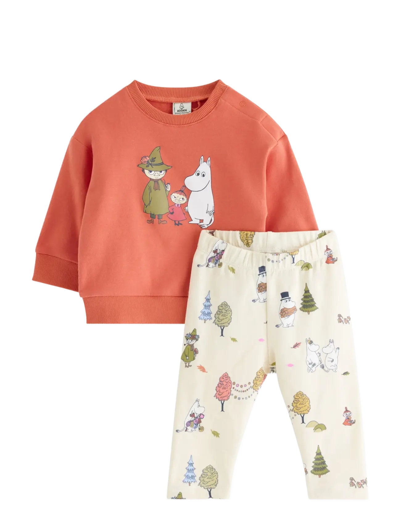 Lindex Moomin set - Lindex - LIGHT DUSTY CORAL / coral