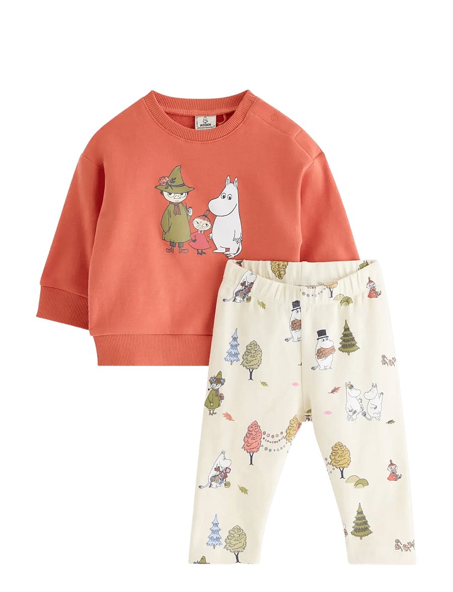 Lindex - Moomin set - sæt med langærmet t-shirt - light dusty coral - 0