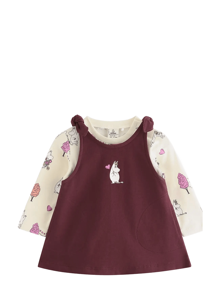 Lindex - Moomin set with top and dress - sæt med langærmet t-shirt - white - 0