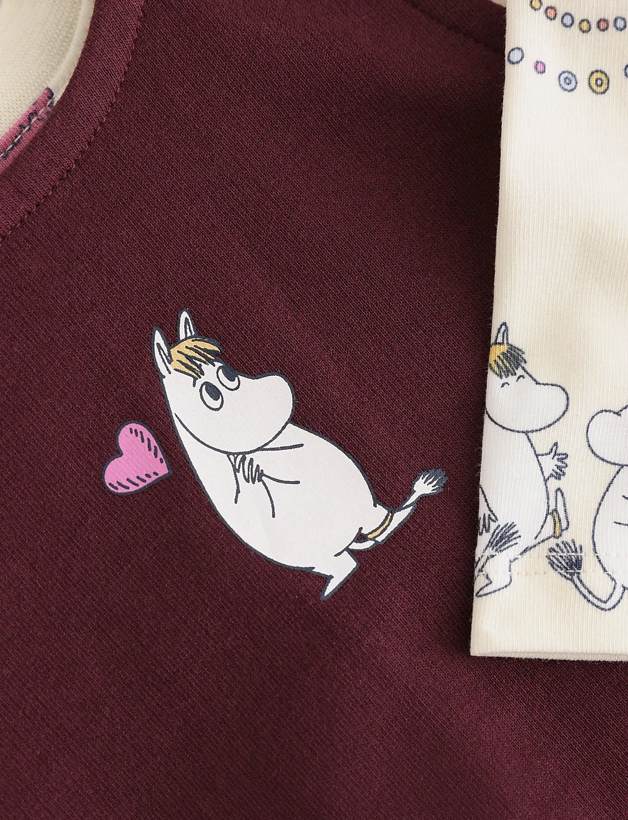 Lindex - Moomin set with top and dress - sæt med langærmet t-shirt - white - 2
