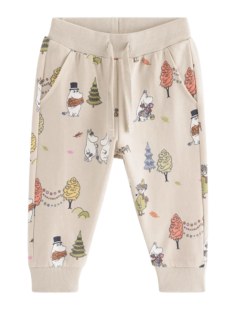 Lindex - Moomin joggers with brushed inside - dressipüksid - light beige - 0