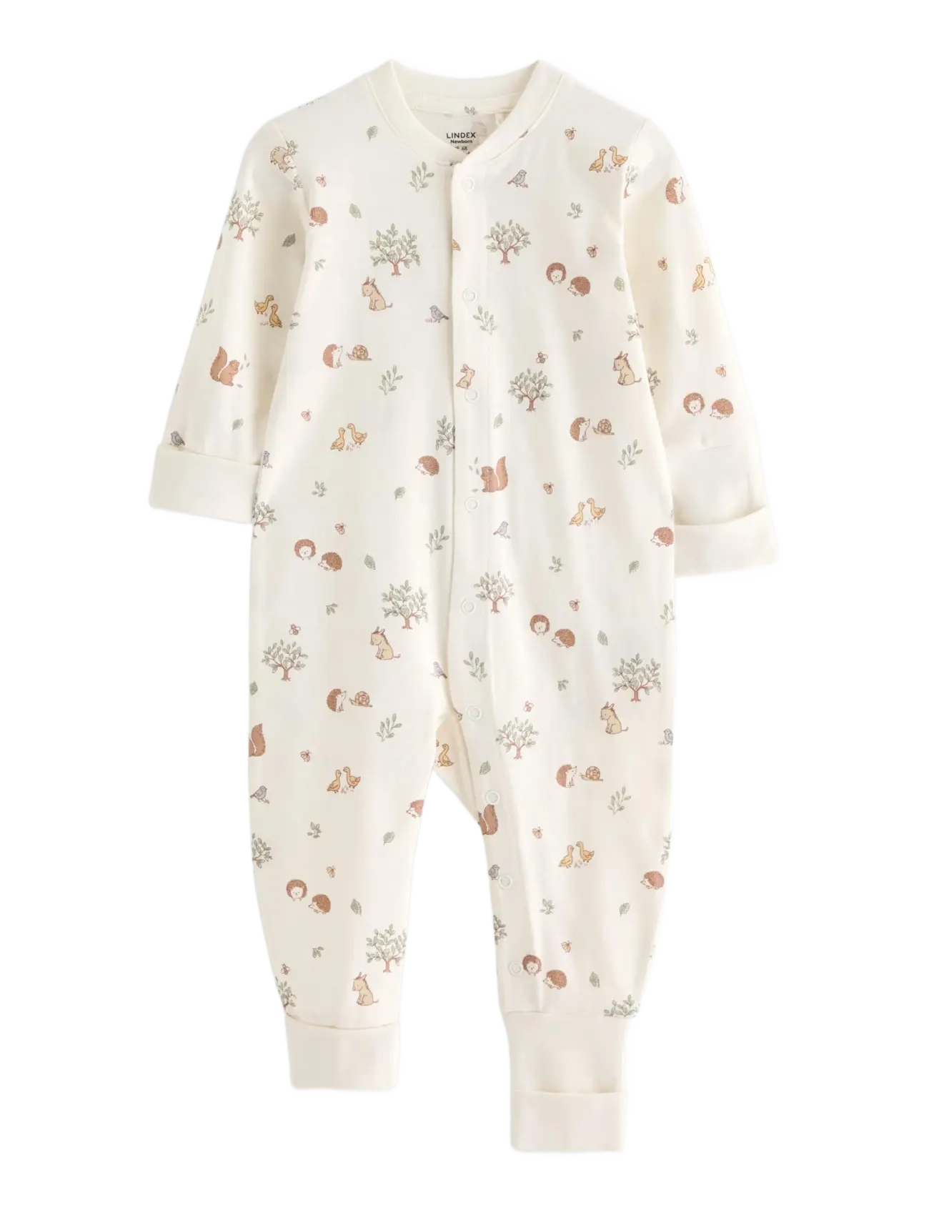 Lindex Pyjamas With Fold-Over Cuffs, 50, Pyjamas, Weiß - Onesie, Kinder