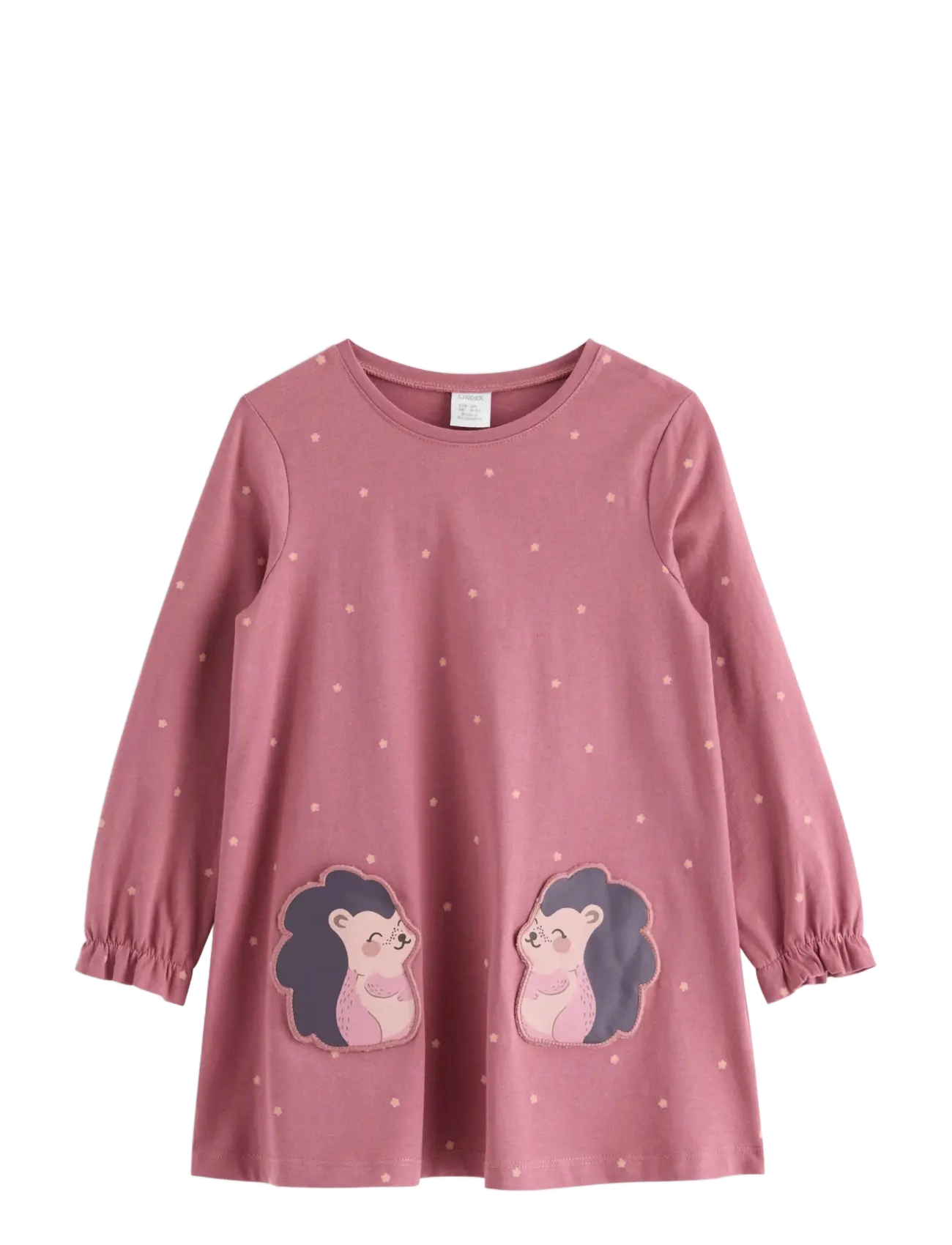 Lindex Long-Sleeved Tunic With Front Pockets, 98, Oberteile, Rosa - Blouses & Tunics, Kinder