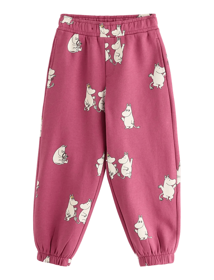 Lindex - Moomin joggers with brushed inside - dressipüksid - dark dusty pink - 1