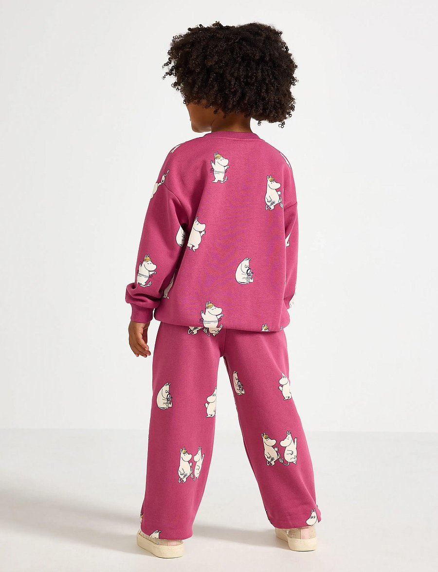Lindex - Moomin joggers with brushed inside - dressipüksid - dark dusty pink - 3