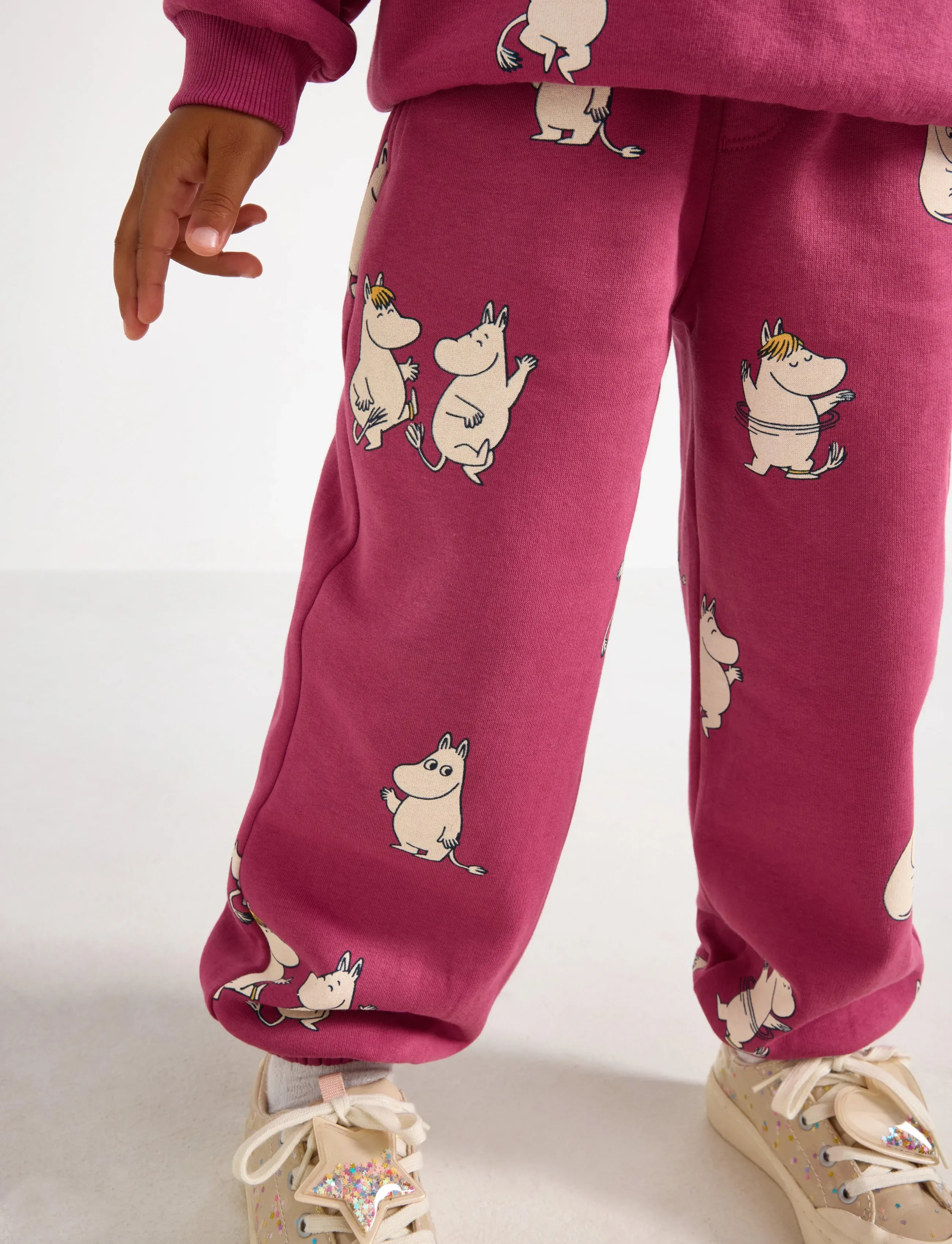 Lindex - Moomin joggers with brushed inside - dressipüksid - dark dusty pink - 4