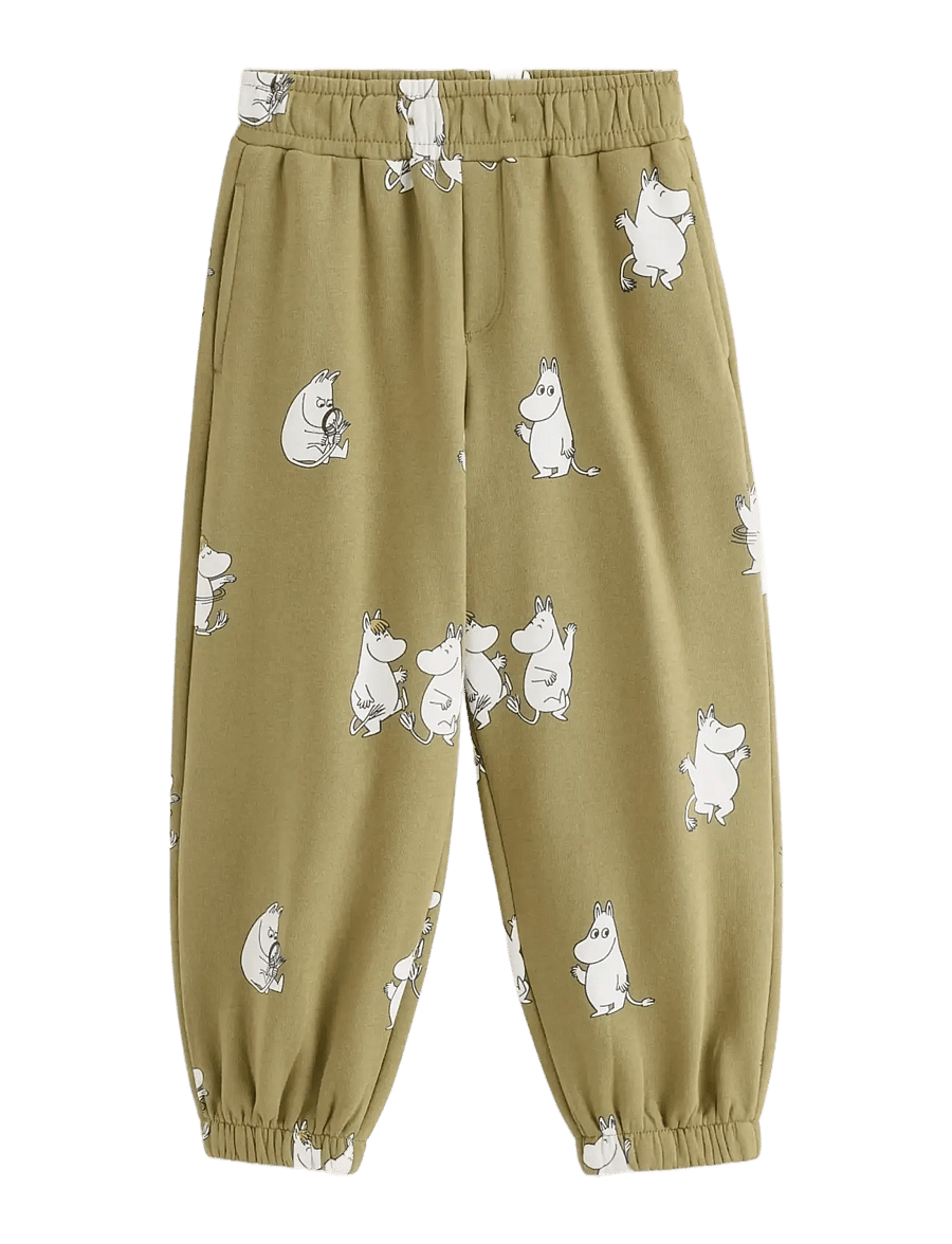 Lindex - Moomin joggers with brushed inside - mjukisbyxor - khaki - 1