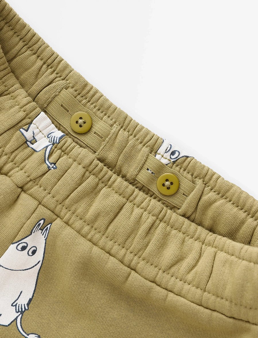 Lindex - Moomin joggers with brushed inside - mjukisbyxor - khaki - 5