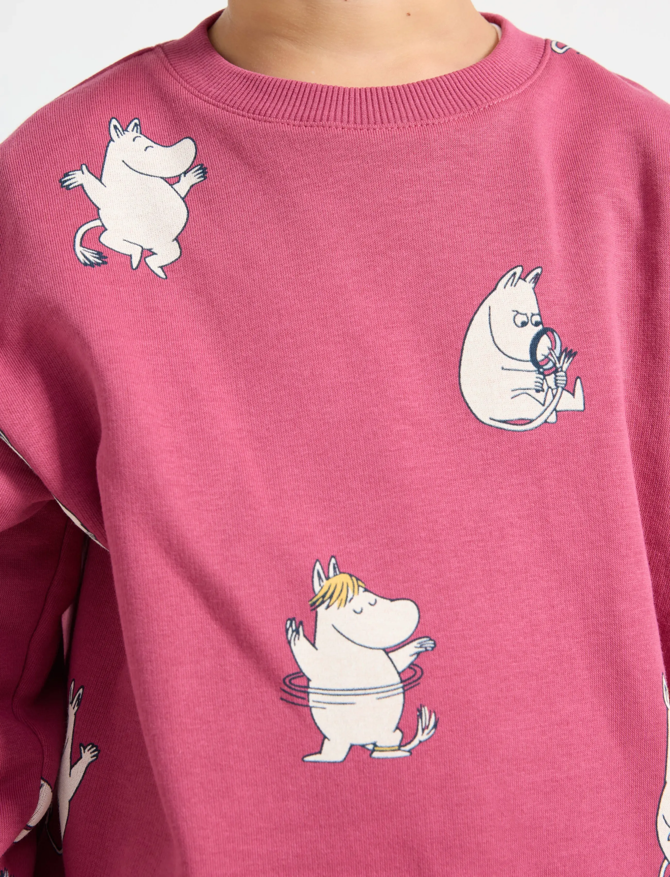 Lindex - Moomin sweatshirt with brushed inside - dark dusty pink - 4