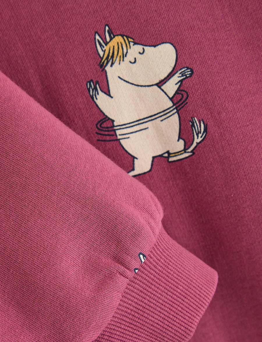 Lindex - Moomin sweatshirt with brushed inside - dark dusty pink - 5