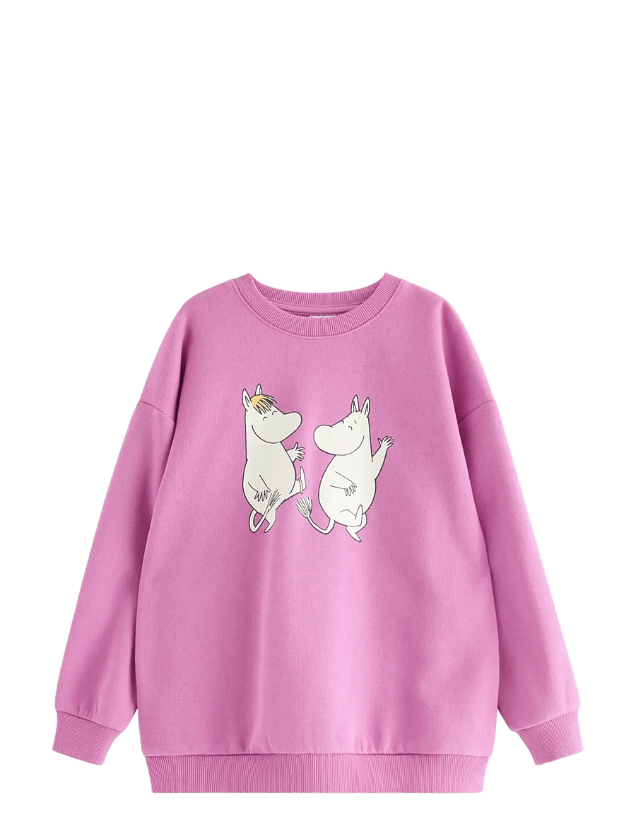 Lindex - Moomin sweatshirt with brushed inside - dusty pink - 1