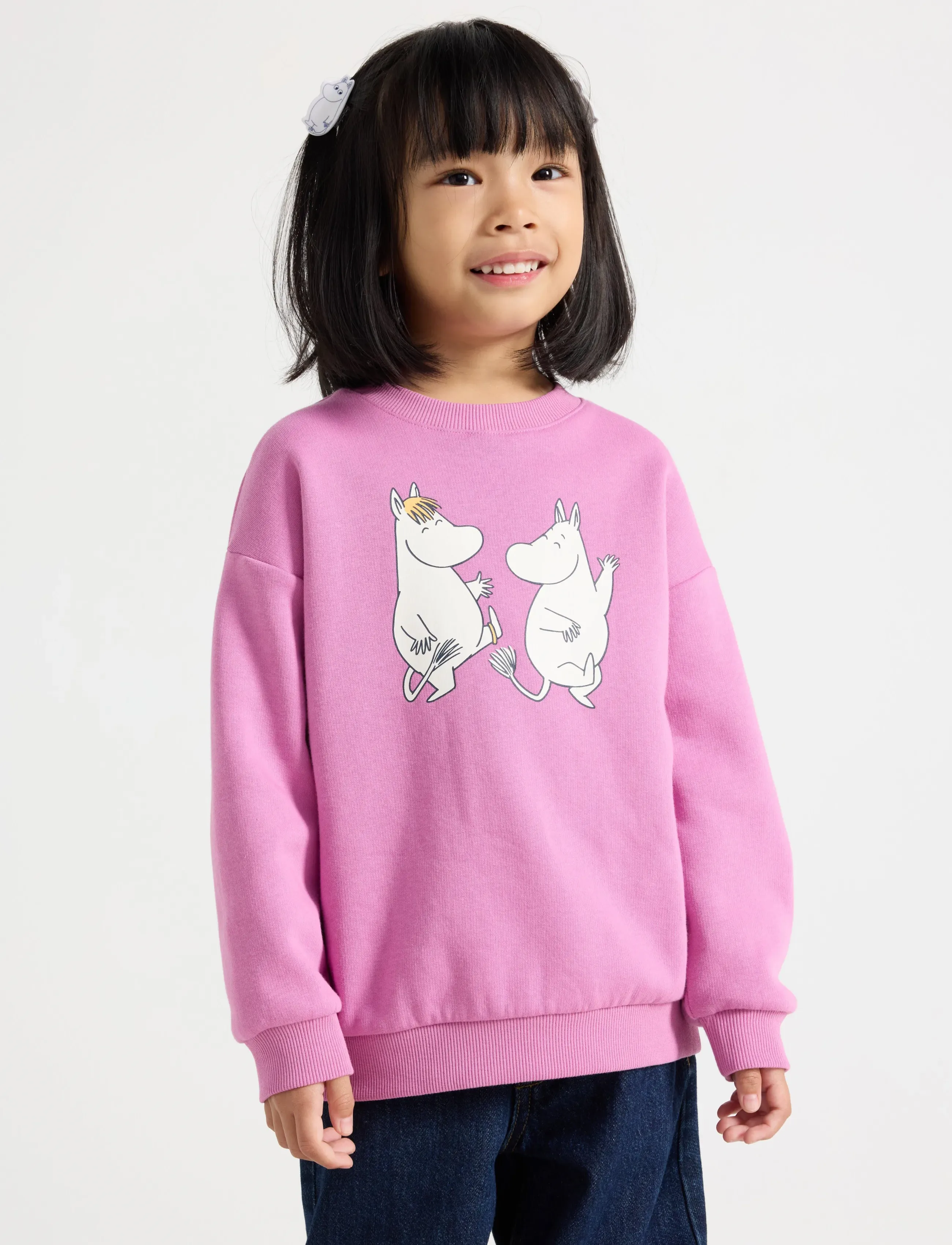 Lindex Moomin sweatshirt with brushed inside - Sweatshirts & Kapuzenpullover - DUSTY PINK / pink/rose