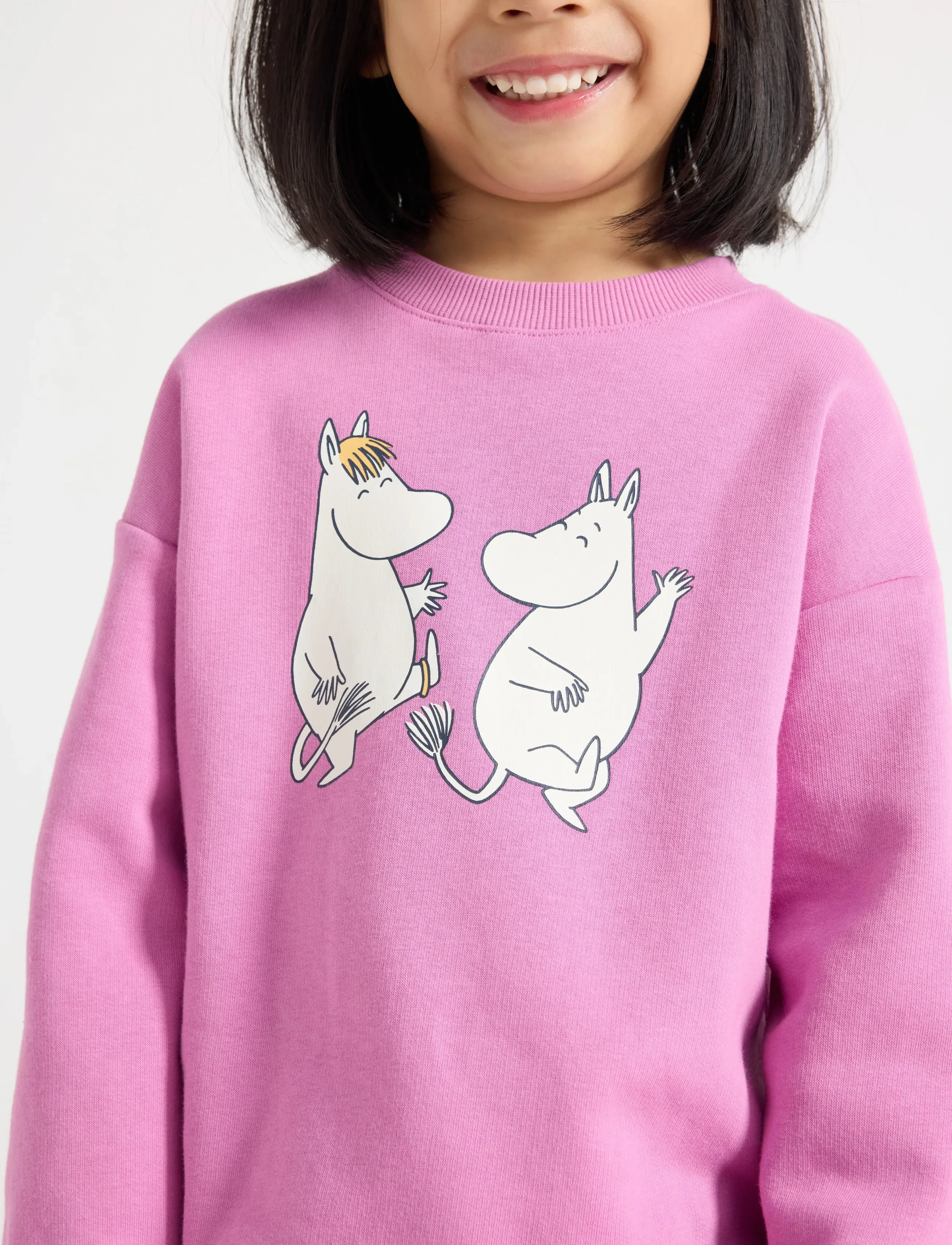 Lindex - Moomin sweatshirt with brushed inside - dusty pink - 4