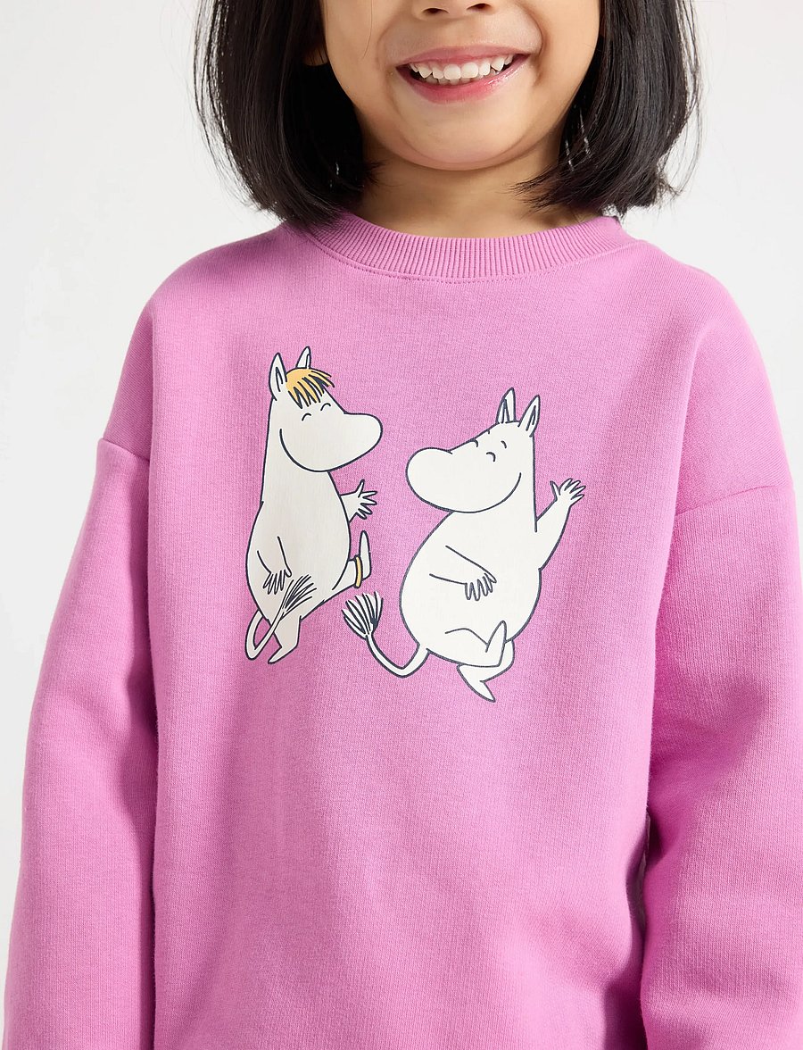 Lindex - Moomin sweatshirt with brushed inside - dusty pink - 4