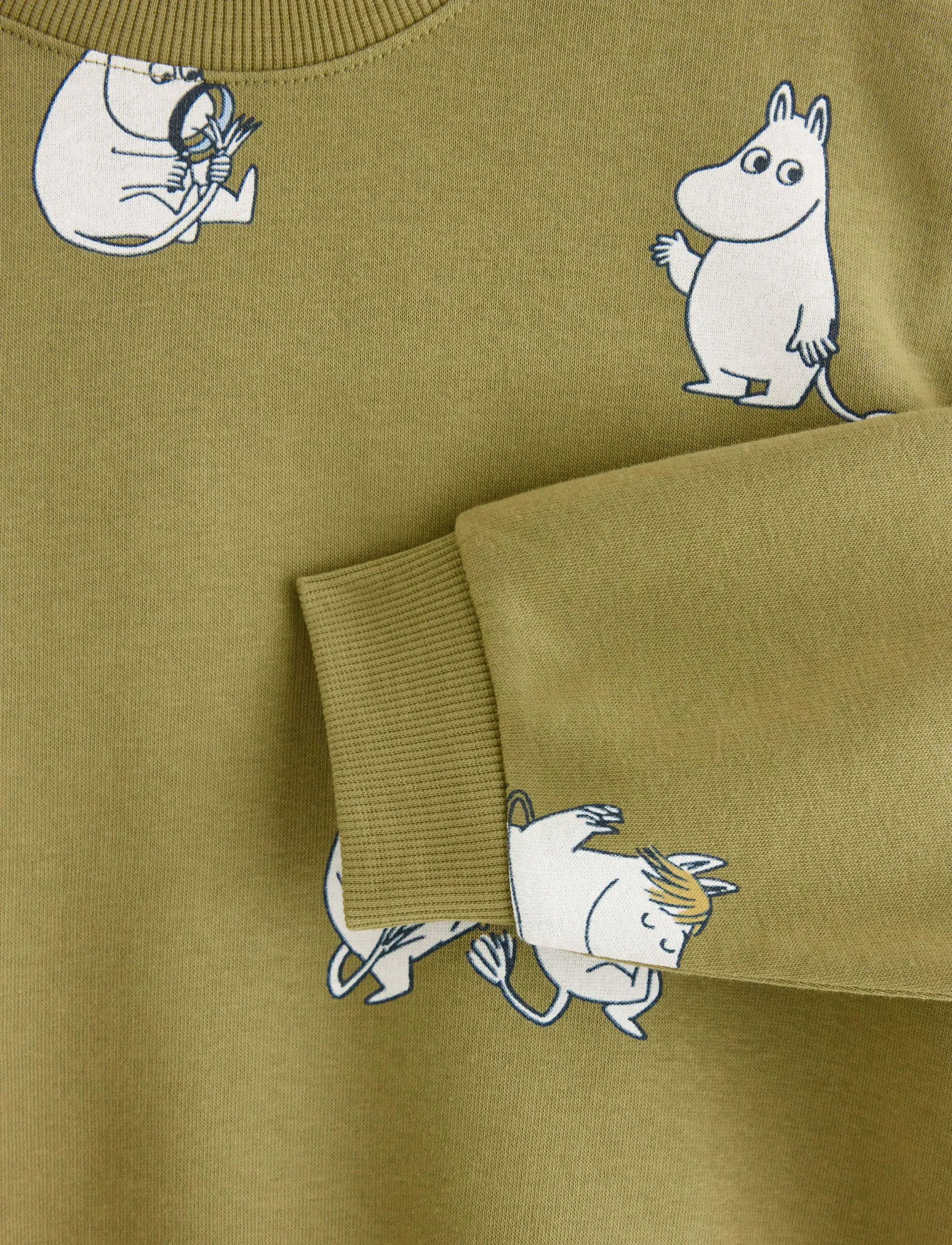 Lindex - Moomin sweatshirt with brushed inside - sweatshirts - khaki - 5