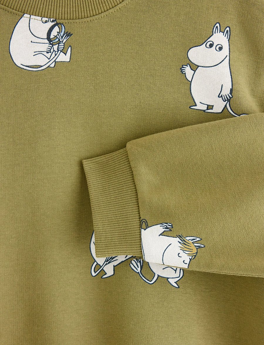 Lindex - Moomin sweatshirt with brushed inside - sweatshirts - khaki - 5