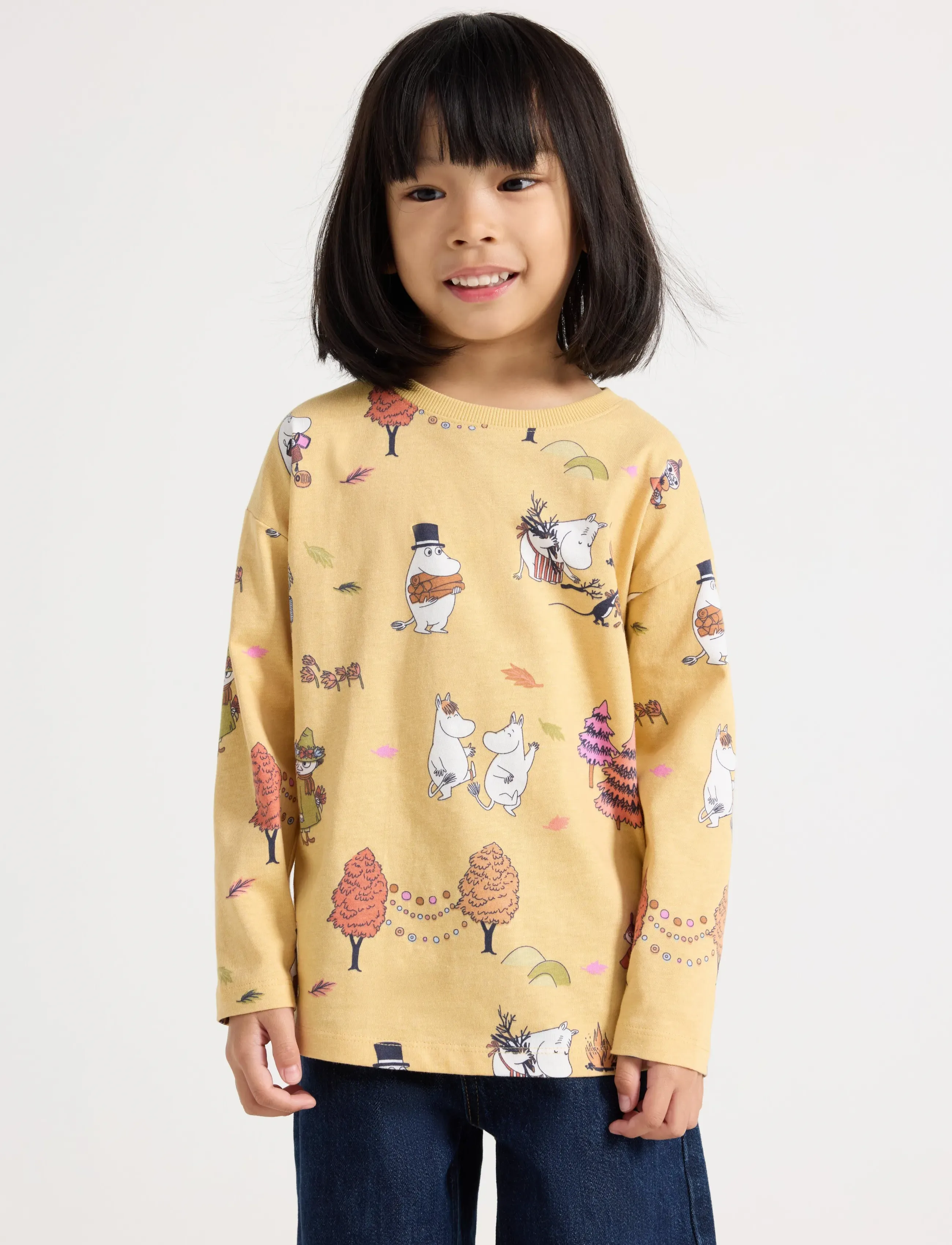 Lindex Moomin long-sleeved top - Oberteile & T-Shirts - DUSTY YELLOW / yellow