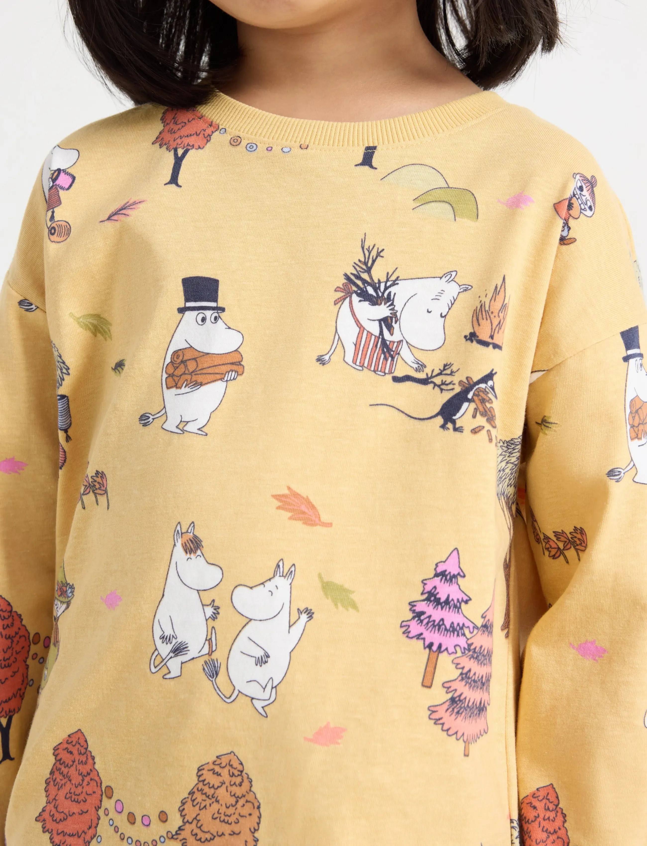 Lindex - Moomin long-sleeved top - dusty yellow - 4